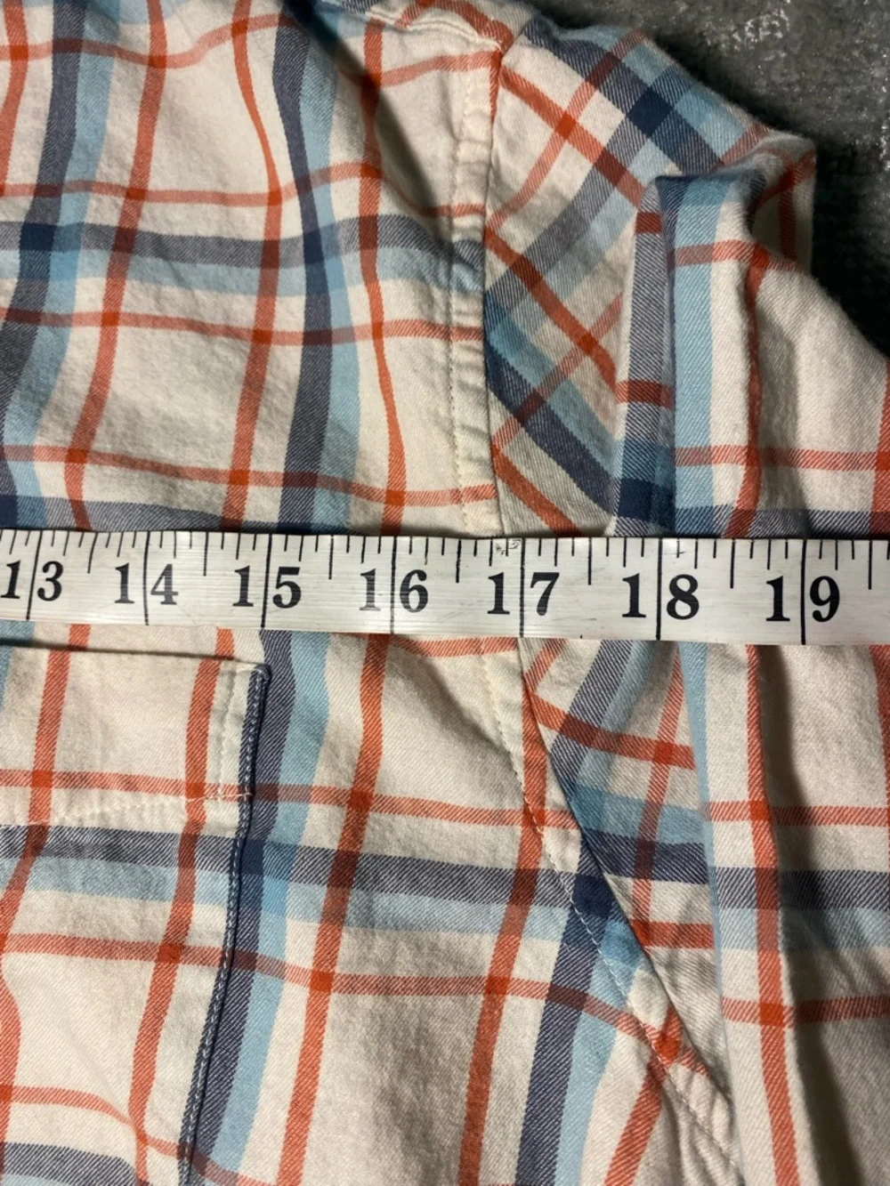 J.Crew Mens L  Plaid Button Down‎ Shirt Cotton Blue Orange Casual Preppy Classic